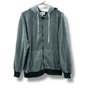 Feat BlanketBlend Full Zip Hoodie Jacket Unisex Medium Green Lounge Cozy